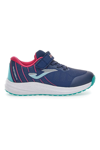 Modri tekaški čevlji z velcro trakom Joma Victory JR 2503