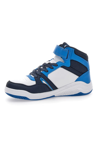 Bele in modre superge z zapenjanjem na velcro Joma Platea Mid JR