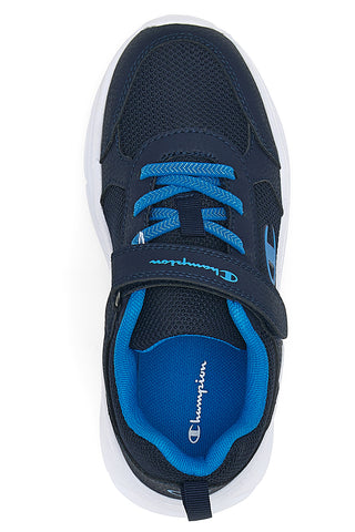 Modre športne copate iz mrežastega materiala z velcro trakom Champion HRO B PS Low Cut