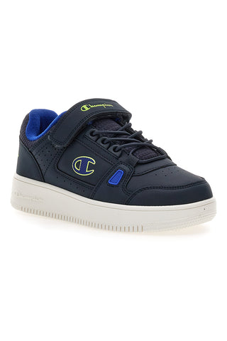 Modri superge z velcro trakom in zelenimi detajli Champion RD18 LOW COMB B PS