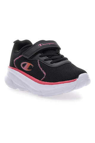 Črni športni copati iz mrežastega materiala z velcro trakom Champion HRO J G PS Low Cut