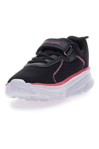 Črni športni copati iz mrežastega materiala z velcro trakom Champion HRO J G PS Low Cut