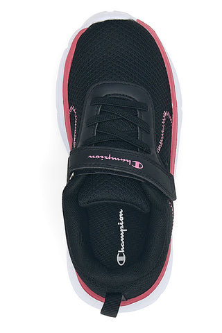 Črni športni copati iz mrežastega materiala z velcro trakom Champion HRO J G PS Low Cut