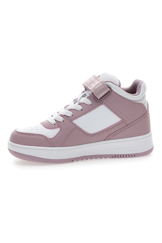 Roza in bele superge z zapenjanjem na velcro Champion RD18 Mid G PS