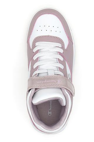 Roza in bele superge z zapenjanjem na velcro Champion RD18 Mid G PS