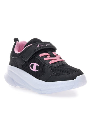 Črni supergi s debelo podplatom in roza detajli Champion HRO G PS Low Cut Shoe