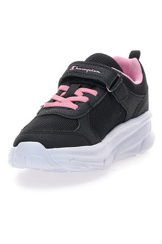 Črni supergi s debelo podplatom in roza detajli Champion HRO G PS Low Cut Shoe