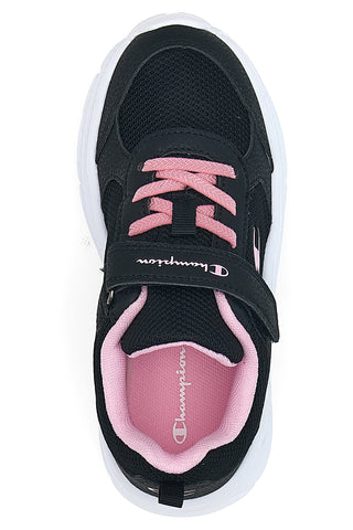 Črni supergi s debelo podplatom in roza detajli Champion HRO G PS Low Cut Shoe