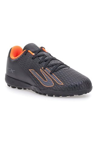 Črno-oranžni nogometni čevlji s podplatom za umetno travo Skechers Jr Youth TF