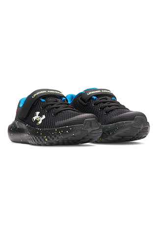 Črni tekaški čevlji z fluorescenčnimi detajli Under Armour UA BPS Surge 4 AC