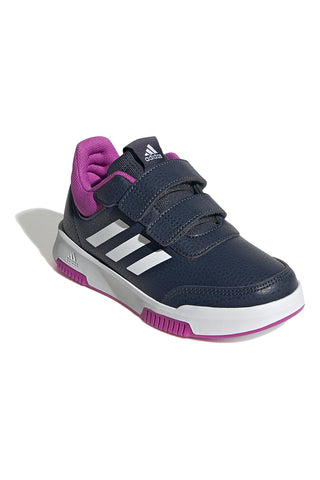 Modri navijski čevlji z fuksijastimi detajli in zapenjanjem na velcro Adidas Tensaur Sport 2.0 CF K