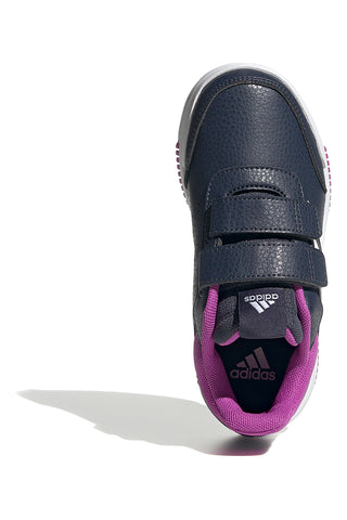 Modri navijski čevlji z fuksijastimi detajli in zapenjanjem na velcro Adidas Tensaur Sport 2.0 CF K