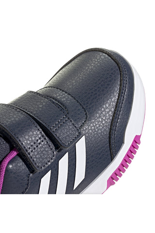 Modri navijski čevlji z fuksijastimi detajli in zapenjanjem na velcro Adidas Tensaur Sport 2.0 CF K