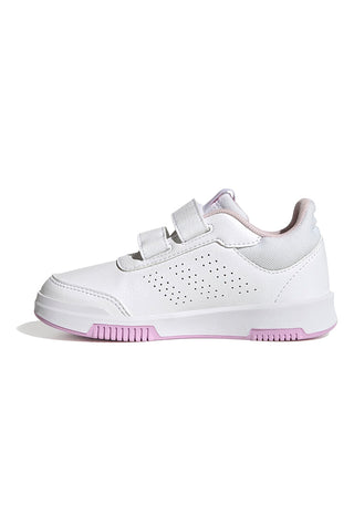 Beli čevlji s pastelno obrobo in zapenjanjem na velcro Adidas Tensaur Sport 2 CF K