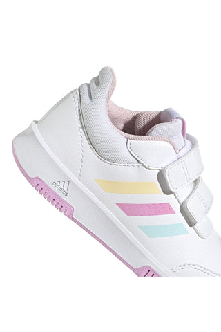 Beli čevlji s pastelno obrobo in zapenjanjem na velcro Adidas Tensaur Sport 2 CF K