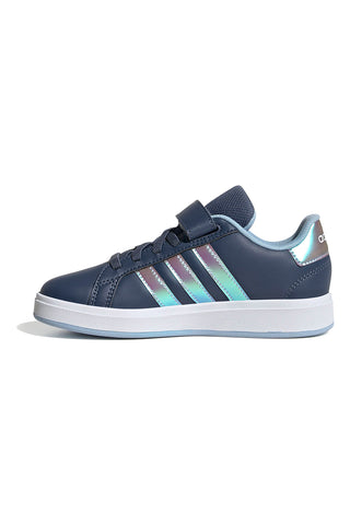 Modri športni copati z iridescentnimi detajli Adidas Grand Court 2.0 EL C