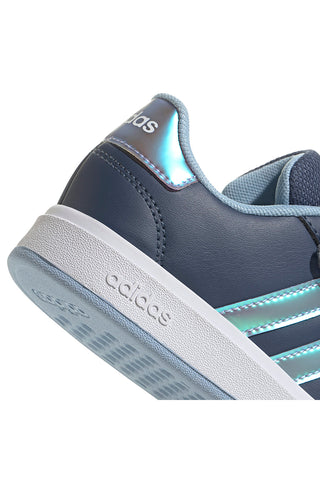 Modri športni copati z iridescentnimi detajli Adidas Grand Court 2.0 EL C