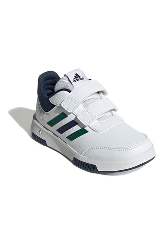 Bele superge z modrimi in zelenimi detajli, zapenjanje z velcro trakom Adidas Tensaur Sport 2.0 CF K