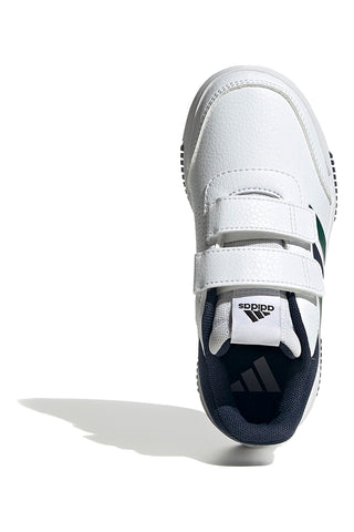 Bele superge z modrimi in zelenimi detajli, zapenjanje z velcro trakom Adidas Tensaur Sport 2.0 CF K