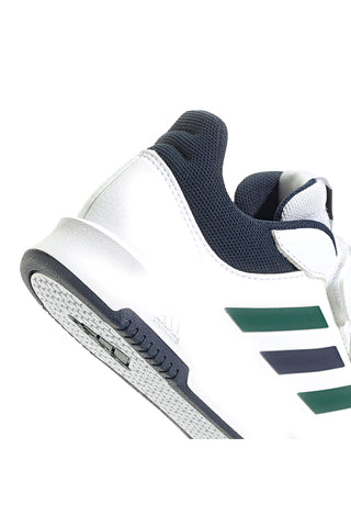 Bele superge z modrimi in zelenimi detajli, zapenjanje z velcro trakom Adidas Tensaur Sport 2.0 CF K