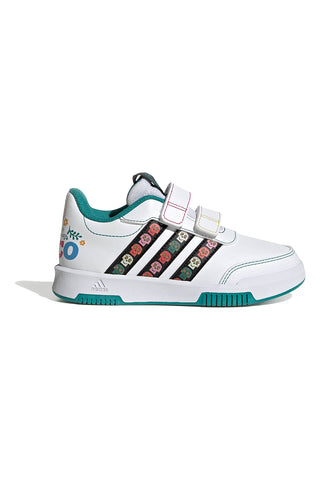 Bele superge z barvnimi detajli in zapenjanjem na velcro Adidas Tensaur Coco CF K