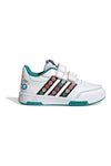 Bele superge z barvnimi detajli in zapenjanjem na velcro Adidas Tensaur Coco CF K