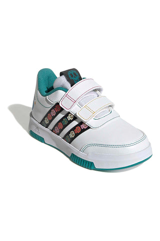 Bele superge z barvnimi detajli in zapenjanjem na velcro Adidas Tensaur Coco CF K