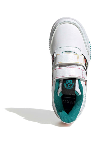 Bele superge z barvnimi detajli in zapenjanjem na velcro Adidas Tensaur Coco CF K