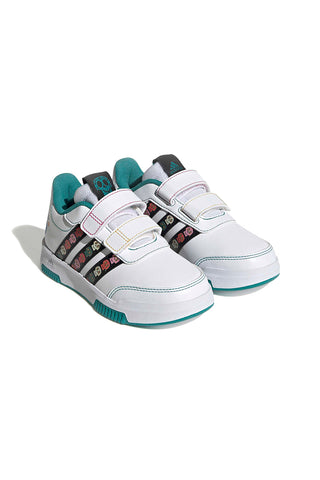 Bele superge z barvnimi detajli in zapenjanjem na velcro Adidas Tensaur Coco CF K