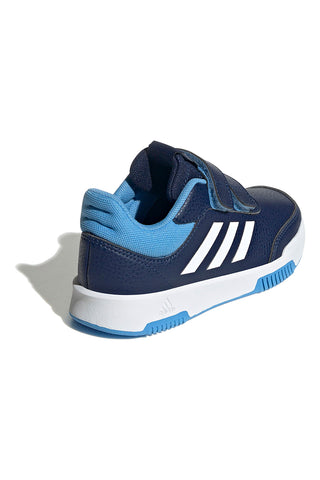 Modri športni copati z belimi črtami in zapenjanjem na velcro Adidas Tensaur Sport 2.0 CF K