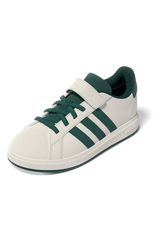 Bele superge z zelenimi črtami in zapenjanjem Adidas Grand Court 2 EL C