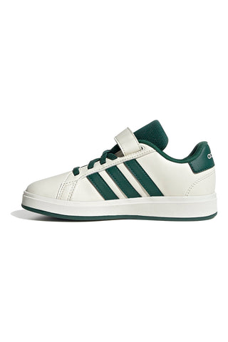 Bele superge z zelenimi črtami in zapenjanjem Adidas Grand Court 2 EL C
