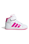 Bele superge z fuksijastimi črtami Adidas Grand Court Mid K