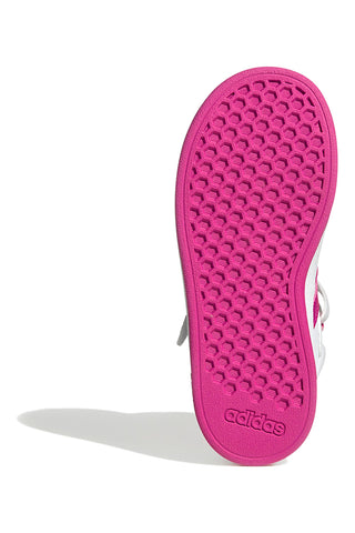 Bele superge z fuksijastimi črtami Adidas Grand Court Mid K