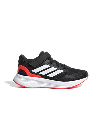Črni športni copati z rdečo podplatom in zapenjanjem na velcro Adidas Runfalcon 5 EL C