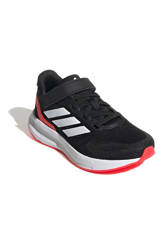 Črni športni copati z rdečo podplatom in zapenjanjem na velcro Adidas Runfalcon 5 EL C