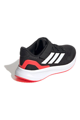 Črni športni copati z rdečo podplatom in zapenjanjem na velcro Adidas Runfalcon 5 EL C