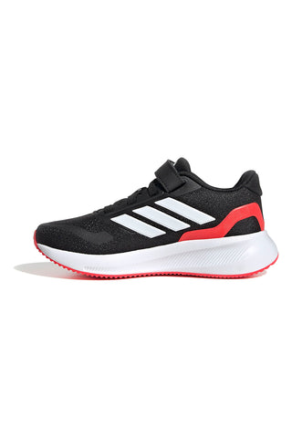 Črni športni copati z rdečo podplatom in zapenjanjem na velcro Adidas Runfalcon 5 EL C