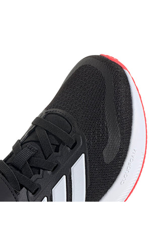 Črni športni copati z rdečo podplatom in zapenjanjem na velcro Adidas Runfalcon 5 EL C