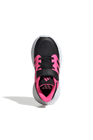 Črni in fuksijevi športni copati z zapenjanjem na velcro Adidas Tensaur Run 3.0 EL C