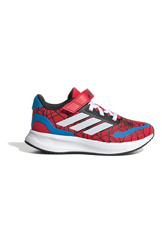Rdeči tekaški čevlji z motivom Spider-Mana in zapenjanjem na velcro Adidas Runfalcon Spiderman EL C