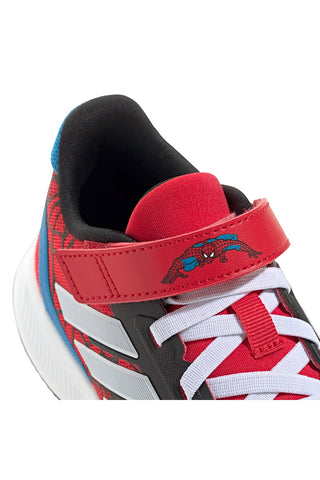 Rdeči tekaški čevlji z motivom Spider-Mana in zapenjanjem na velcro Adidas Runfalcon Spiderman EL C