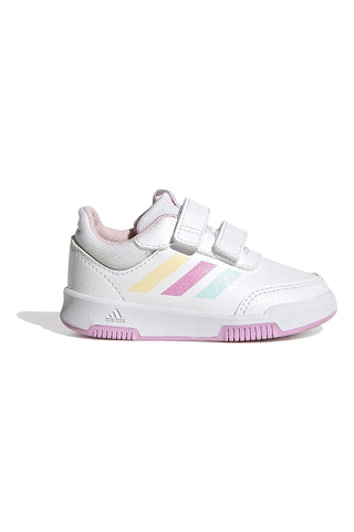 Bele čevlje s pastelno obrobo in zapenjanjem na velcro Adidas Tensaur Sport 2 CF I