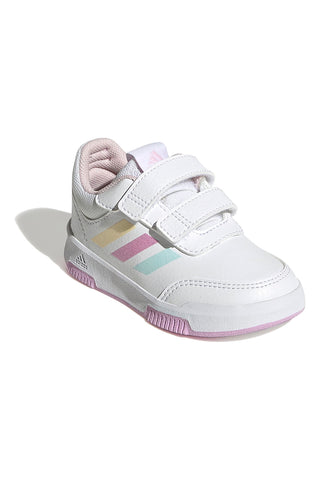 Bele čevlje s pastelno obrobo in zapenjanjem na velcro Adidas Tensaur Sport 2 CF I