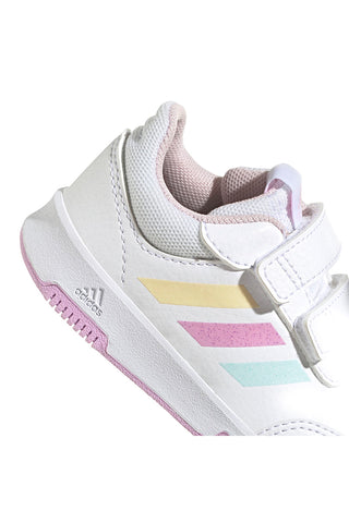 Bele čevlje s pastelno obrobo in zapenjanjem na velcro Adidas Tensaur Sport 2 CF I