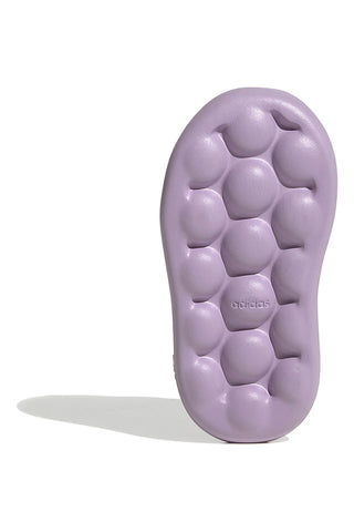 Lila superge z zelenimi črtami in dvojnim trakom Adidas Grand Court Frozen Cf I