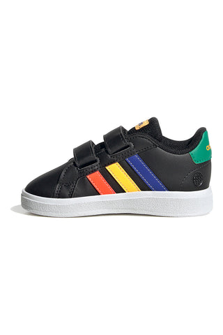 Črni čevlji z večbarvnimi detajli in zapenjanjem na velcro Adidas Grand Court 2 CF I