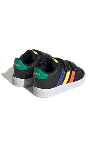 Črni čevlji z večbarvnimi detajli in zapenjanjem na velcro Adidas Grand Court 2 CF I