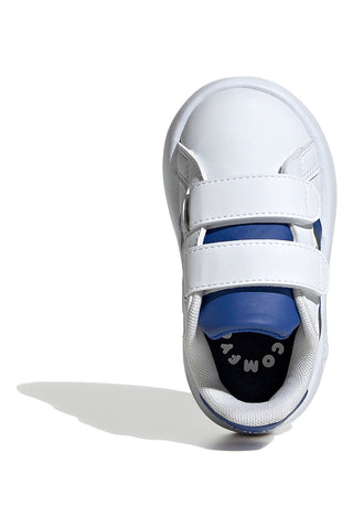 Beli čevlji z modrimi detajli in podplatom Cloudfoam Adidas Grand Court 2.0 CF I