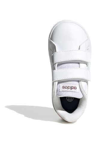 Bele superge z iridescentnimi detajli in dvojnim trakom Adidas Grand Court 2 CF I